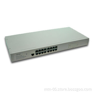 16-port 10/100Mbps Management Ethernet Switch, Supports 10/100BaseT/TX RJ-45